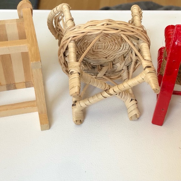 Doll Chairs wicker chair Vintage from 1980s - Picture 7 of 12